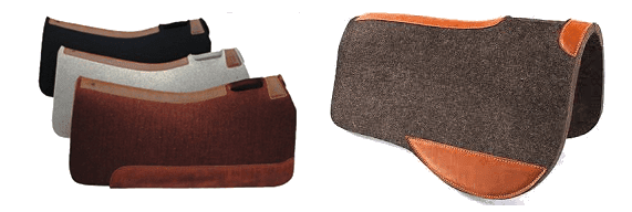 Black, Gray, Red Felt Saddle Pads 