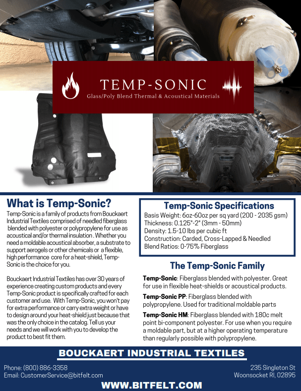 Temp-Sonic Marketing Sheet Preview